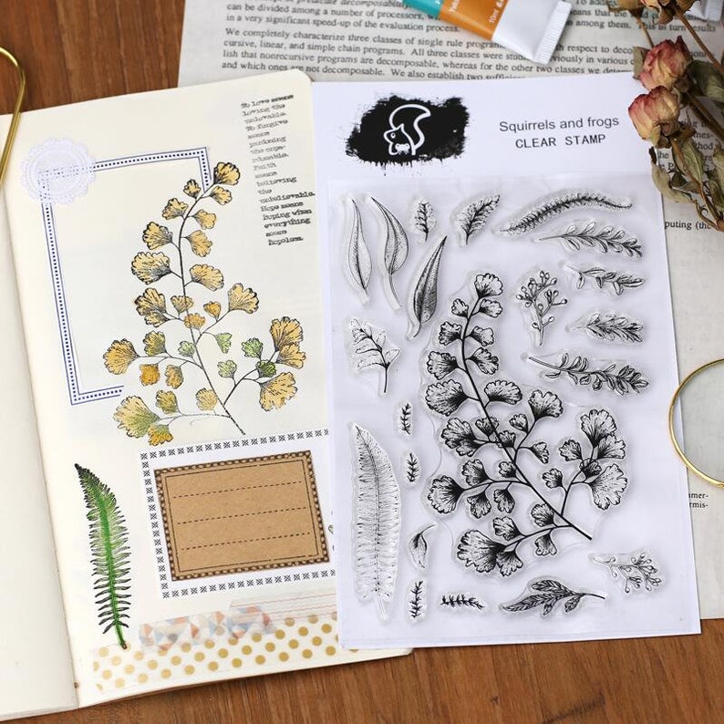 Flower Garden Rubber Stamp/ Floral Clear Rubber Stamps/wild Etsy