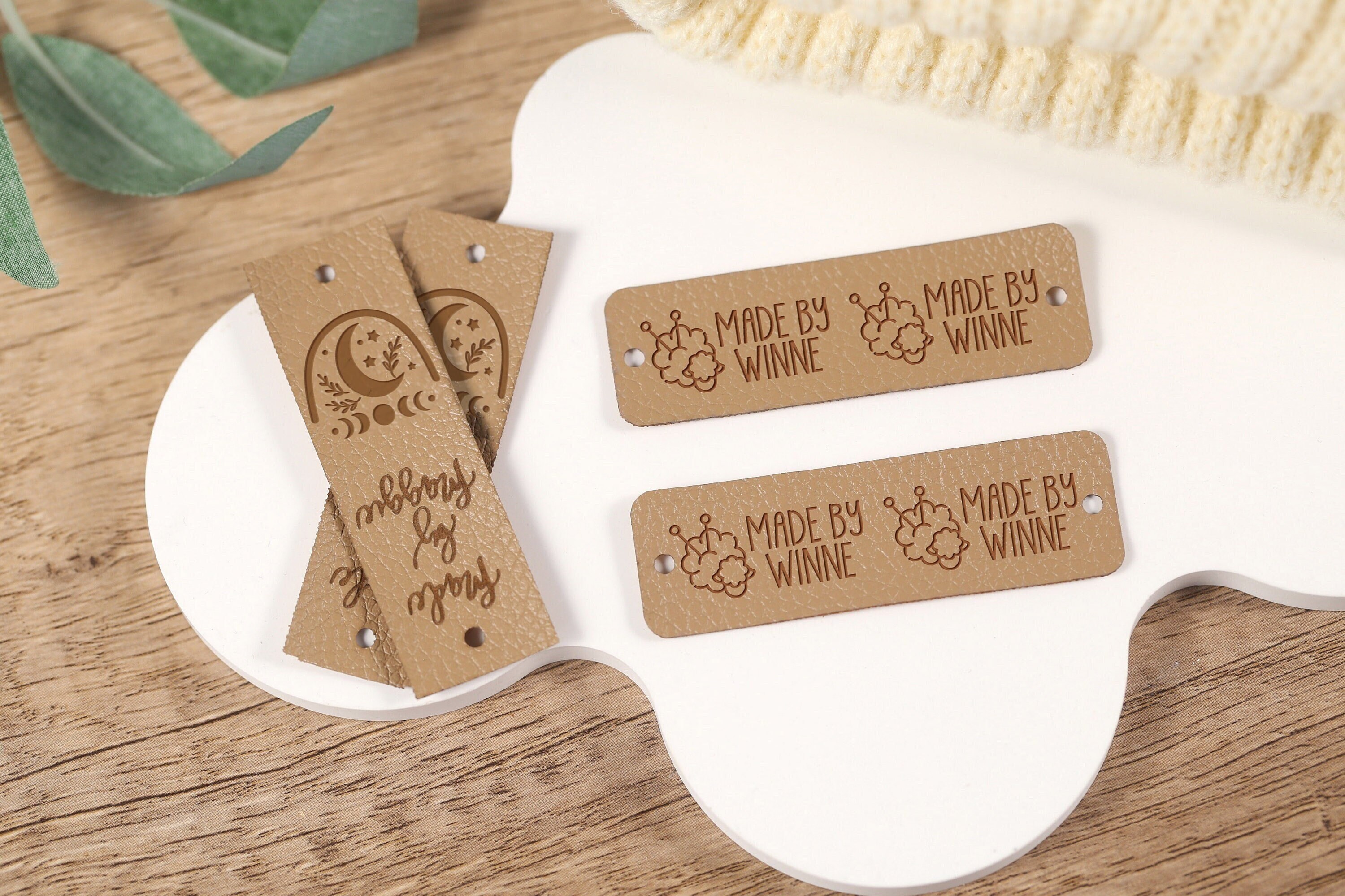 Perfect Tags Personalized Screwing Tags, Faux Leather Tags for Your Knitting Items ...