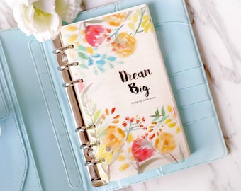 Set of 6 Watercolour Seasons Flower Gardens Planner dividers/A6 Semi-transparent Plastic  planner dividers/Dashboard/index dividers