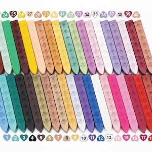 Sealing wax Sticks NO WICK 40 Color/ wax seal  sticks for wax seal stamp/ invitation seal envelopes seal gift seal/