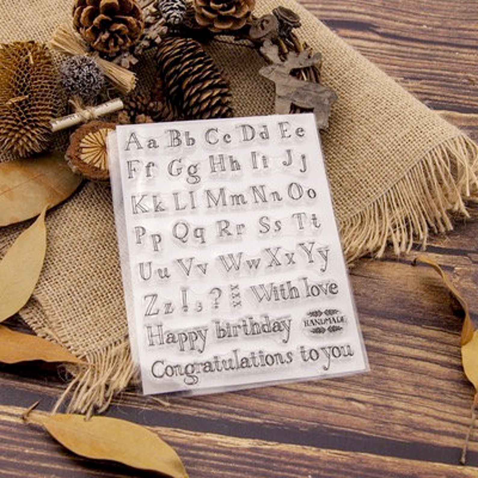 Letters clear stamp set /alphabet words clear stamps /planner Etsy