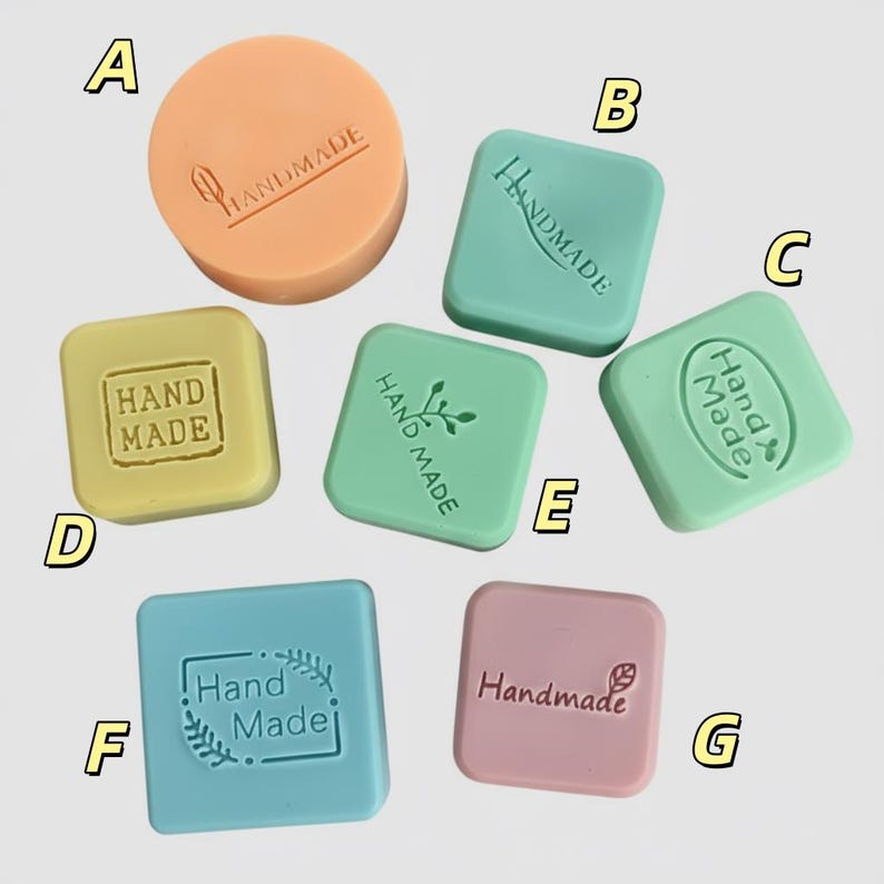 Soap handmade stamp, handmade pattern soap stamp, custom soap stamp, acrylic soap stamp image 2