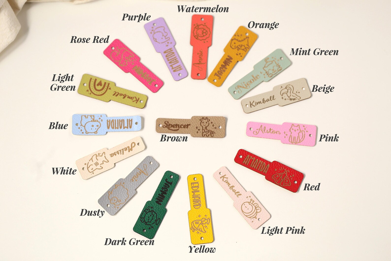 Perfect Tags Personalized Screwing Tags, Faux Leather Tags for Your Knitting Items ...