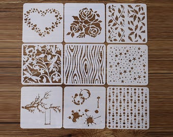 Planner Stencil, masking stencil /Bullet Journal Stencil,Stencil Template, Filofax Stencil, Metal, planner supplies, Wreath template Stencil