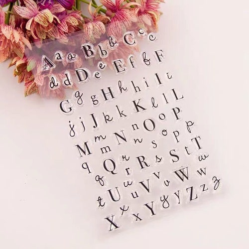 Letters Alphabet Clear Rubber Stamps/capital Letter Clear Etsy