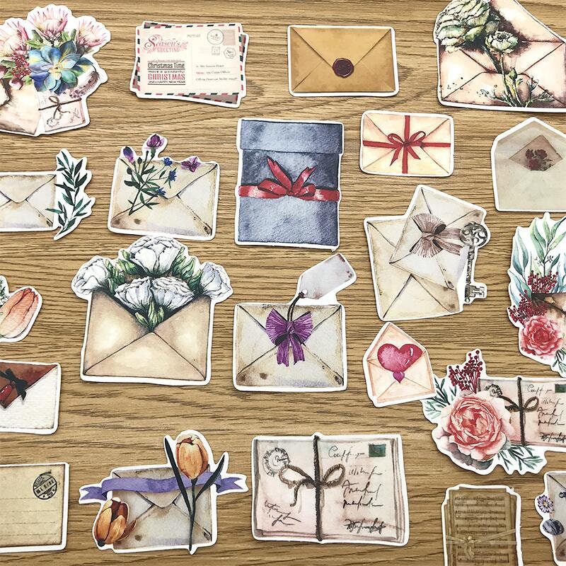 Vintage Envelope Sticker/envelope Stickers /flakes Baggage Etsy