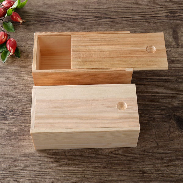Blank Unfinished photo Wooden Box With Lid and Clasp, wedding memory