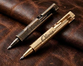 Custom Gifts for Him Engraved Pen,Mini brass Pen Graduation Gifts, Personalized  Pens Anniversary Gift for Men Gift for Dad, Teacher