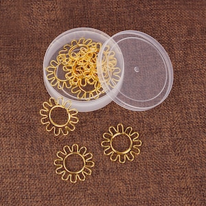 Sunflower Paper Clips,Gold sunflower Metal Paper Clip,Binder Clips,  Office Supplies,Planner Accessory