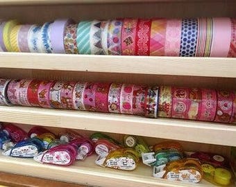 Washi Tape Organizer/Wooden Washi tape Storage Case/ Masking Tape Organizer / Washi Tape Holder/ Cosmetic Case/Wooden Frame for Washi tape