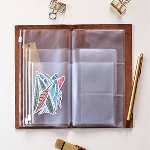 PVC Pouch & Card Holder For Midori Travelers Notebook/Midori Zipper Pouch/Card organizer/Card holder/Journal Accessories