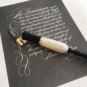 Calligraphy Pen /Modern Calligraphy /Dip Pen / Custom engrave Pointed Pen / Modern Pointed Pen / Oblique Pen Holder