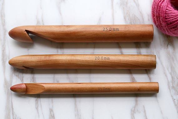 Giant Solid Wood Crochet Hook