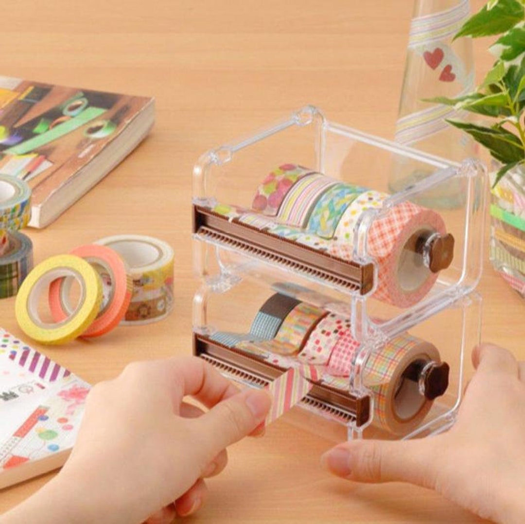 Washi Tape Dispenser Holder Cutter Office Supplies Desk Accessories  Organizer 1p