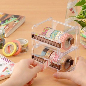 Washi tape cutter, Washi tape organizer, holder, storage, Washi Tape Dispenser, Masking Tape, Storage Box, Case, collection, Tape Dispenser