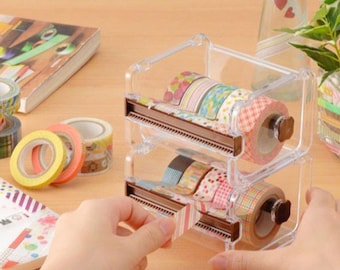 Washi tape cutter, Washi tape organizer, holder, storage, Washi Tape Dispenser, Masking Tape, Storage Box, Case, collection, Tape Dispenser