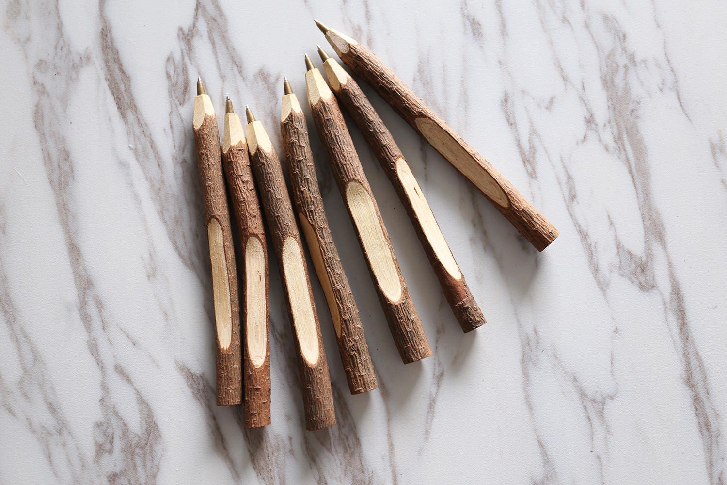 Rustic Wooden Natural Twig Pens Ballpoint Pen Rustic Wedding Etsy