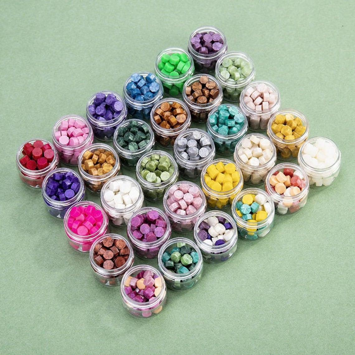 Wax Beads Jar 40colors Wax Beads for Sealing Wax Stamp 40pcs Etsy UK