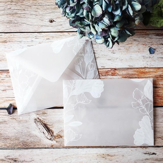 100pcs Translucent Glassine Paper Bag Self Adhesive Envelope