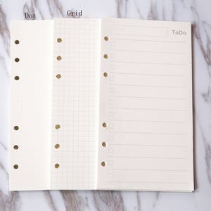 A5 Planner Inserts /blank Inserts /personal size lined Inserts/dot/grid/filofax personal inserts/printed planner inserts, image 6
