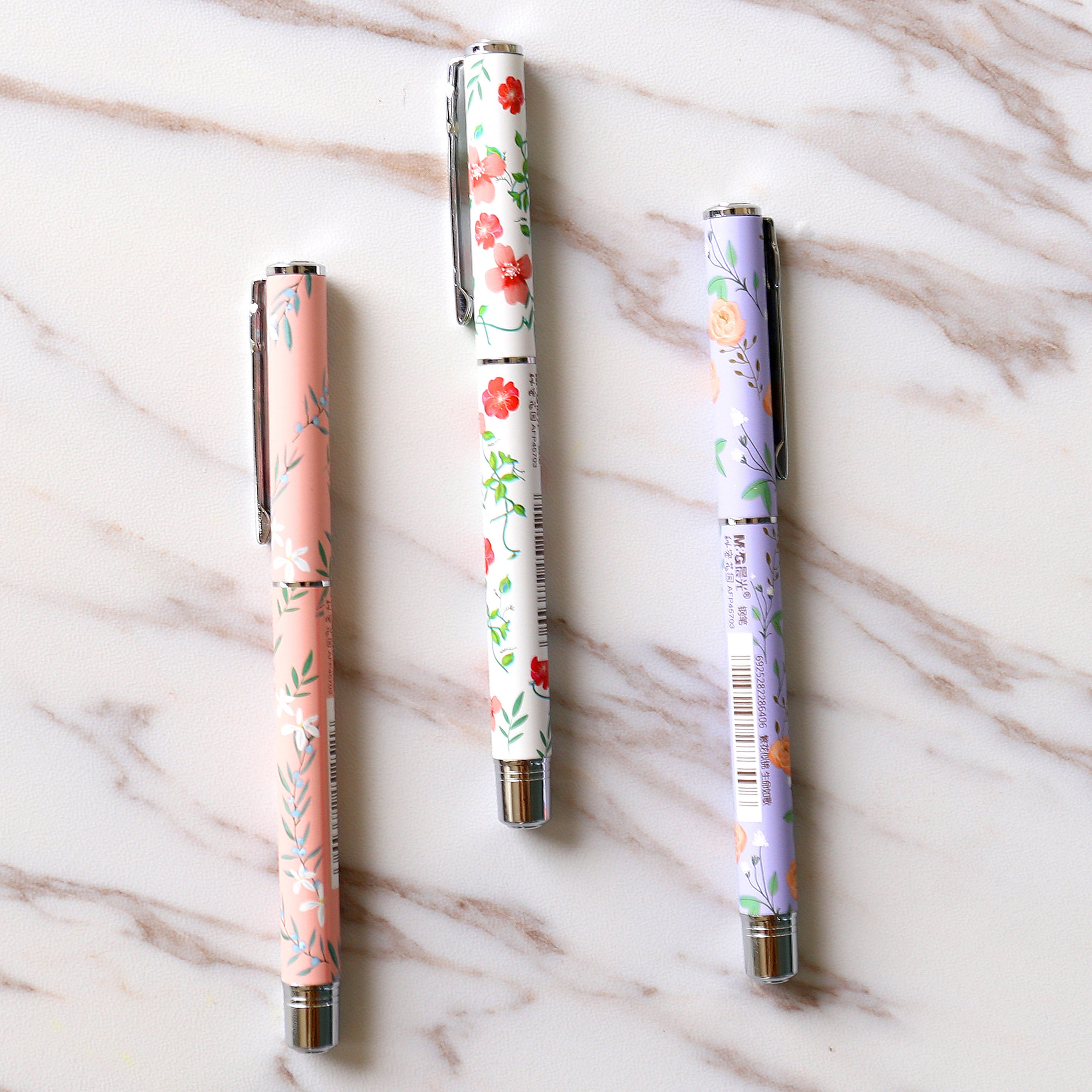 3 pcs Floral Fountain Pens/ Stationery Supplies/ Kawaii | Etsy