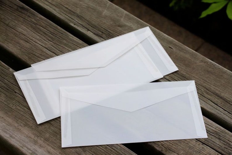 Rectangle Transparent Envelopes /wedding Invitation Envelopes - Etsy