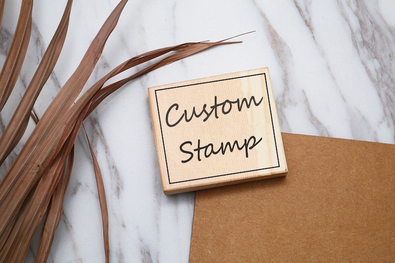 Custom wood Stamp with Your Design and Size / wedding wood Stamp | Wood Mount stamp /large custom design stamp/ bild 3