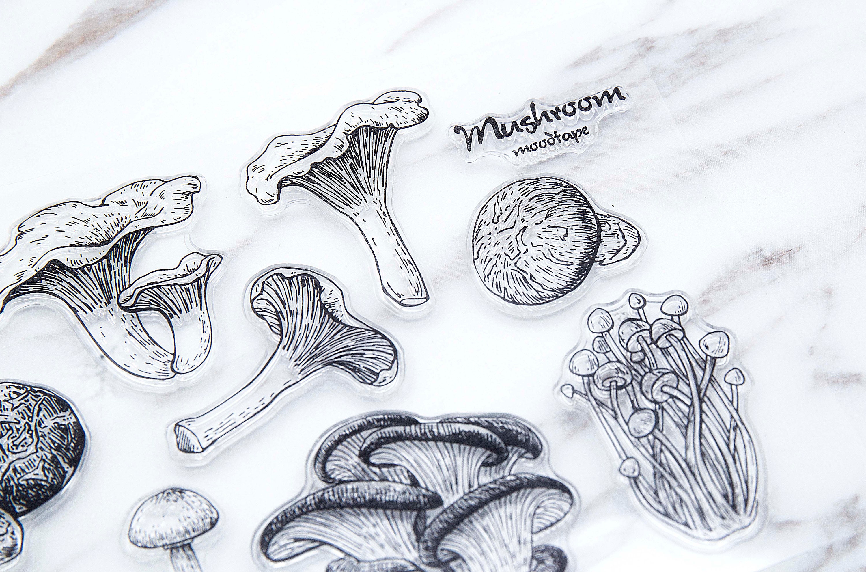 Mushroom Clear Stamp/mushroom Clear Transparent Stamp/fungi - Etsy
