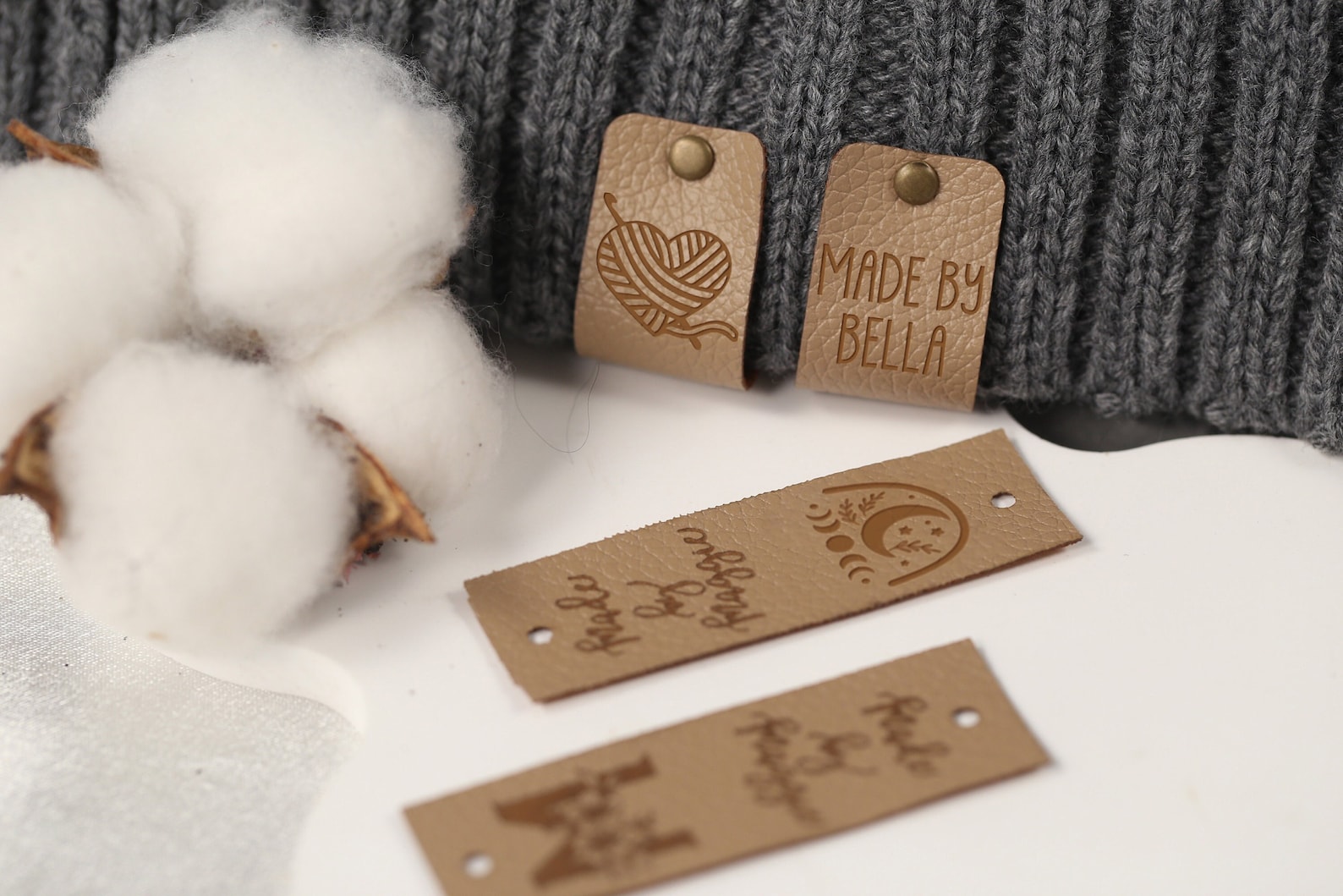 Perfect Tags Personalized Screwing Tags, Faux Leather Tags for Your Knitting Items ...