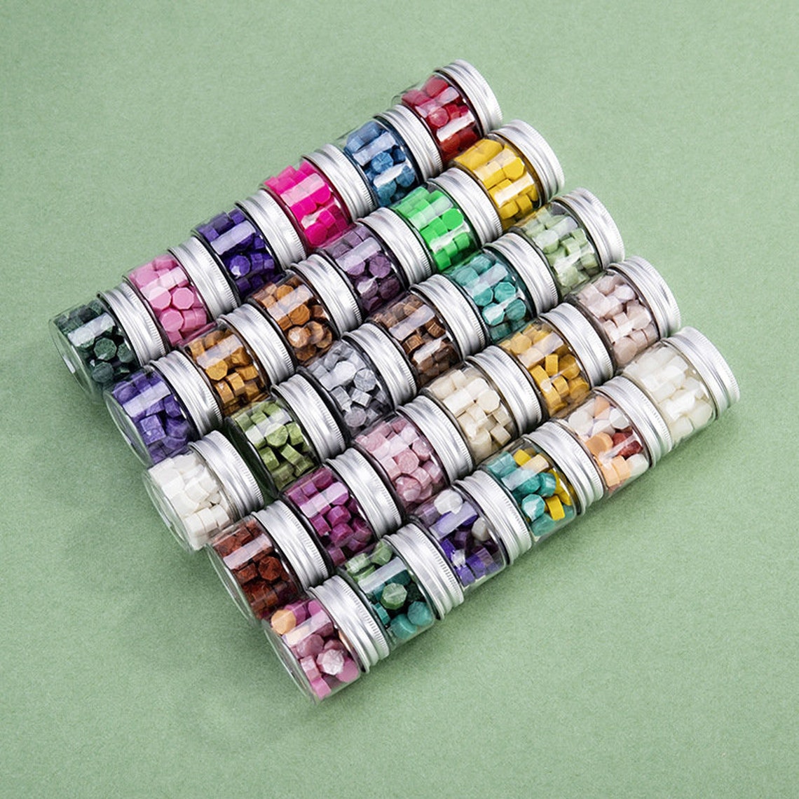 Wax Beads Jar 40colors Wax Beads for Sealing Wax Stamp 40pcs Etsy UK