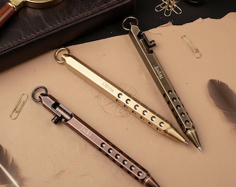 Personalized Engraved Pen Gifts for Him, Bolt Action Pen Graduation Gifts, Custom Pens Anniversary Gift for Men Gift for Dad, Teacher