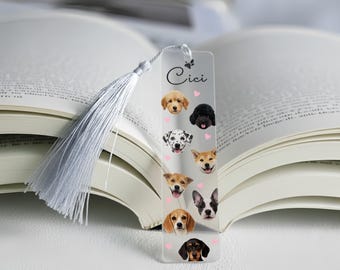 Custom Pet Portait Acrylic Bookmark, Personalized Gift for Pet Owners &Friends,Memorial Pet Gift, Custom Pet Portraits Acrylic Bookmark