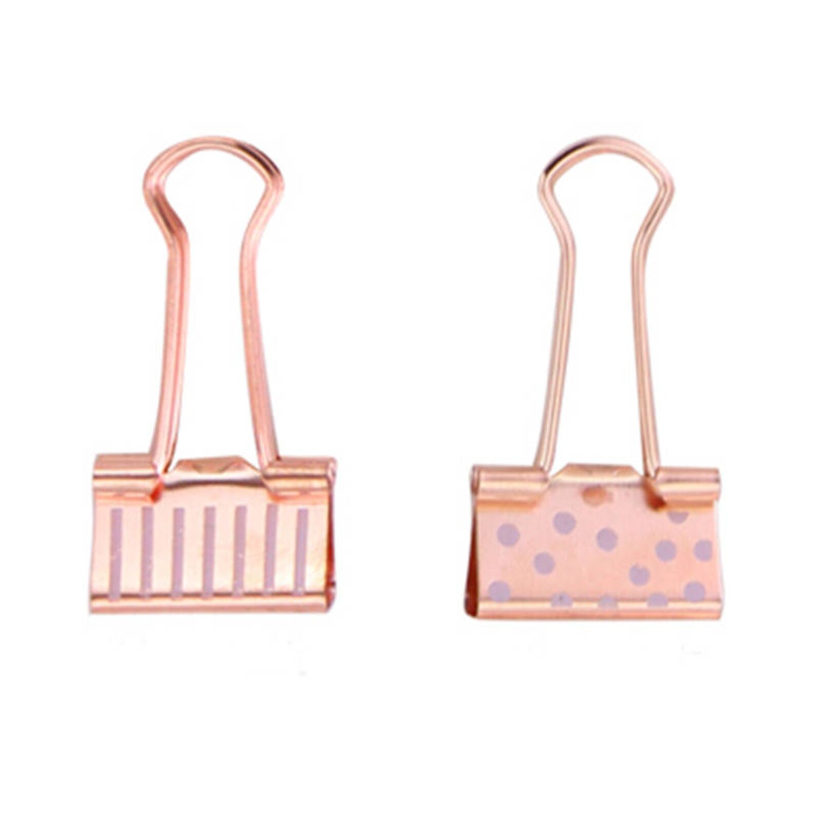20pcs Rose Gold Binder Clips/ Rose Gold Polka Dots Paper Clips Etsy