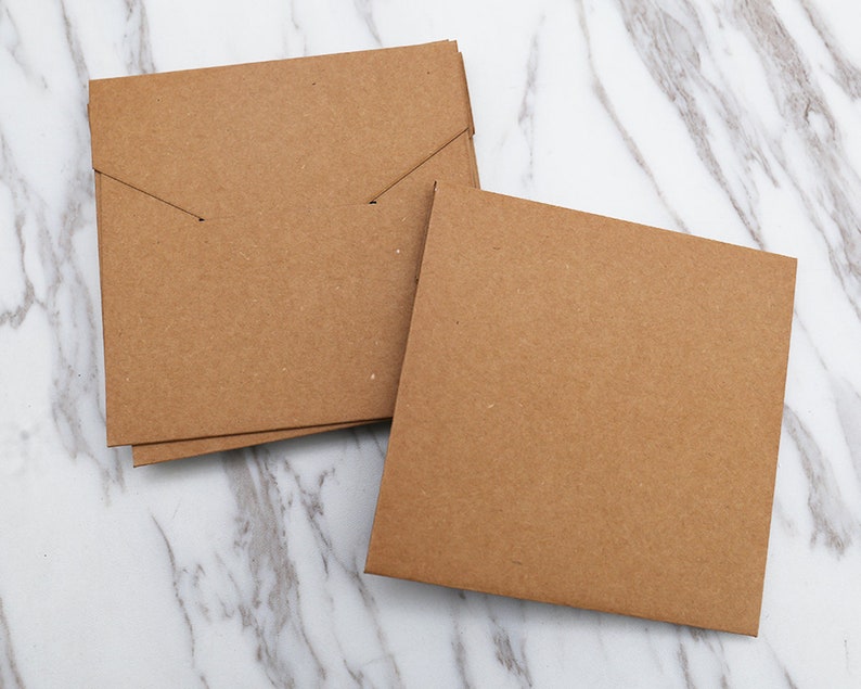 Recycled Rigid Kraft Paper 3 CD Sleeves /kraft Sleeves /kraft Etsy