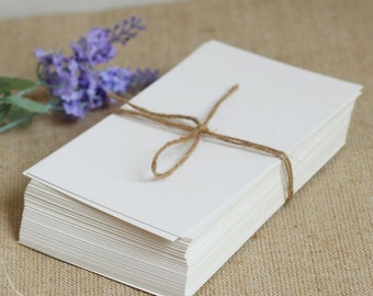 4X6 flat Blank white Paper Cards, 100pcs Thank you card pack, Blank Business Cards, Wedding place cards