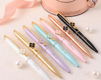 Personalized Four clover pen /Custom Name Engrave pens with four clover