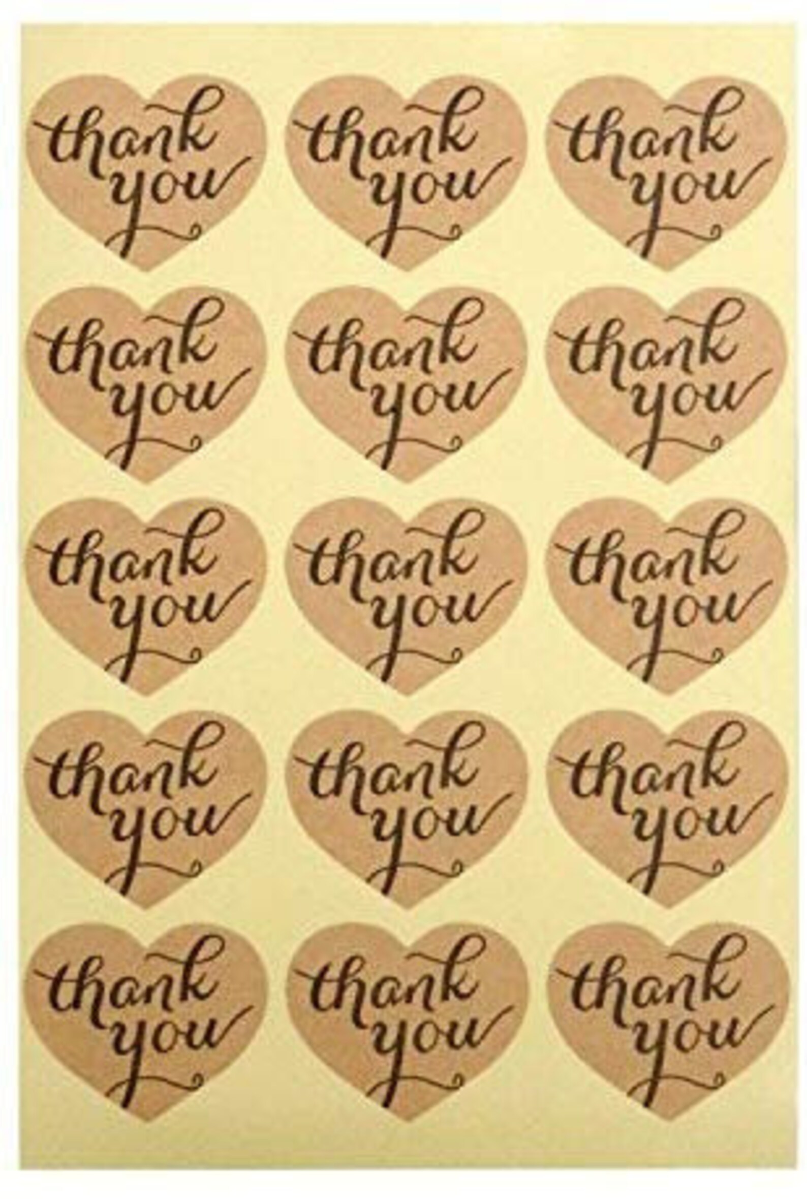 Thank You Stickers Heart Shape/ Heart Stickers Roll/ Packaging | Etsy