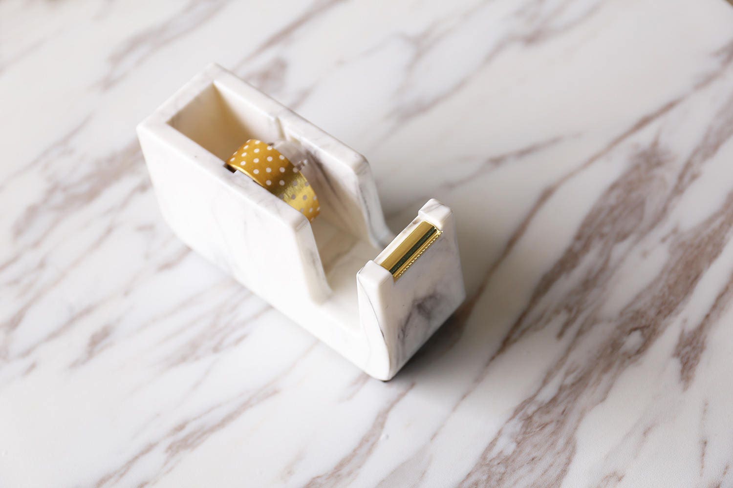 Acrylic Marble Tape Dispenser Minimalist Tape Dispenser Etsy