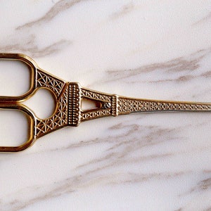 Eiffel Tower Sewing Scissor /Gold Antique Vintage Scissors /embroidery scissors/cute stationery/planner accessories/cute stationery