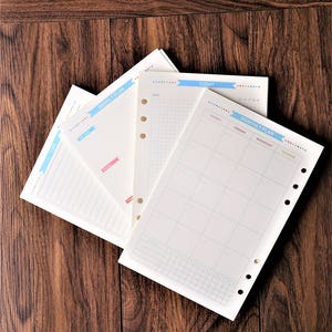 A5 Planner Inserts /Weekly Inserts /Monthly Inserts/Daily grid/To do list/