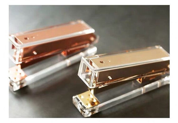 Rose Gold Office Acrylic Gold Desk Accessory Kit Stapler Set - China  Stationery, Office Stapler Set