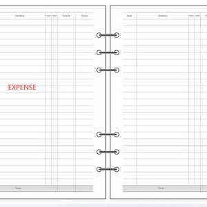 A5 Planner Inserts /blank Inserts /personal size lined Inserts/dot/grid/filofax personal inserts/printed planner inserts, image 4