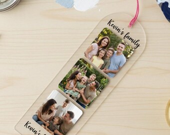 Custom Acrylic Bookmark with Photo, Personalized Gift for book lovers,Bookmark with tassel, Custom Photo Acrylic Bookmark,Best Friend Gifts