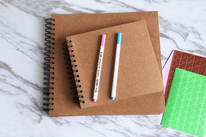 Spiral Large Kraft Scrapbook Albuminstax Photo Album DIY Etsy