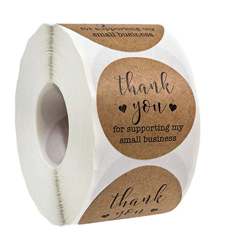 500PCS 1inch Thank You Supporting My Small Business Stickers - Etsy