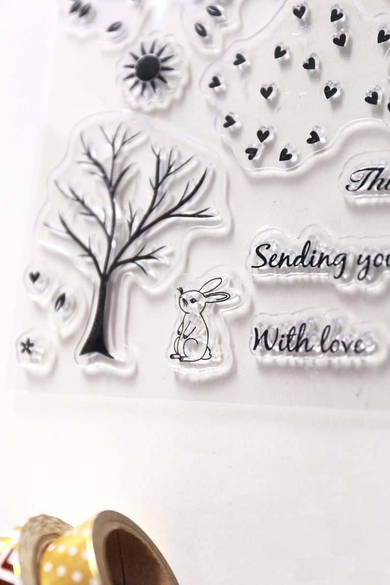 Trees Clear rubber Stamps/Planner Stamps/Stamp Set/Food Etsy
