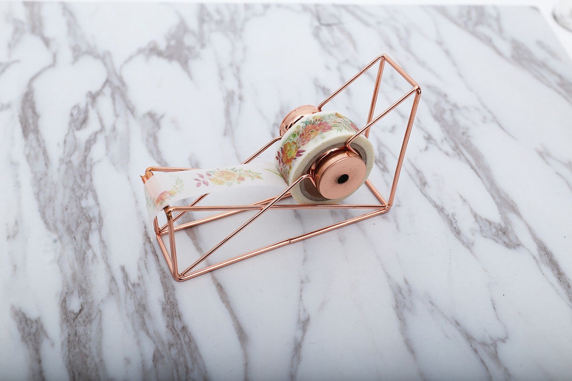 Rose Gold Tape Dispenser/ Minimalist Tape Dispenser/rose Gold Etsy