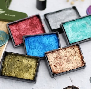 Metallic ink pad for wax seals, metallic ink pad , wax seal decoration tools , metallic ink pad- 6 colors available