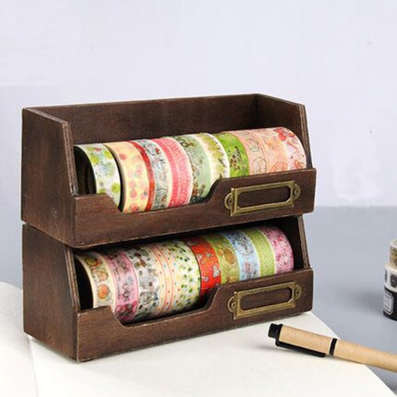 Wooden Washi Tape Storage Case/ Washi Tape Organizer/ Masking Tape  Organizer / Washi Tape Holder/ Cosmetic Case/wooden Frame for Washi Tape 