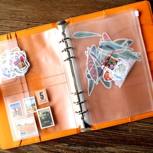 A5/A6 Zipper Pouch/PVC Pouch/stickers storage/insert/Card Organizer/ Zippered Pocket/Card organizer/Card holder/Journal Accessories